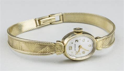 14 Karat Yellow Gold Wittnauer Ladies Watch For Sale At 1stdibs