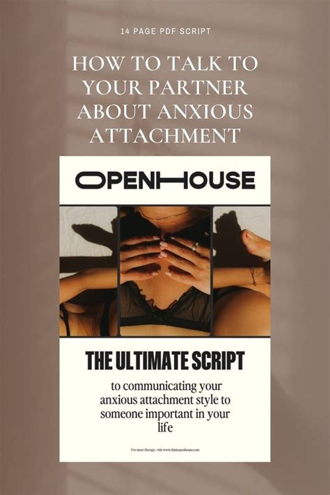 How To Talk To Your Partner About Your Anxious Attachment Style Pdf Script Artofit