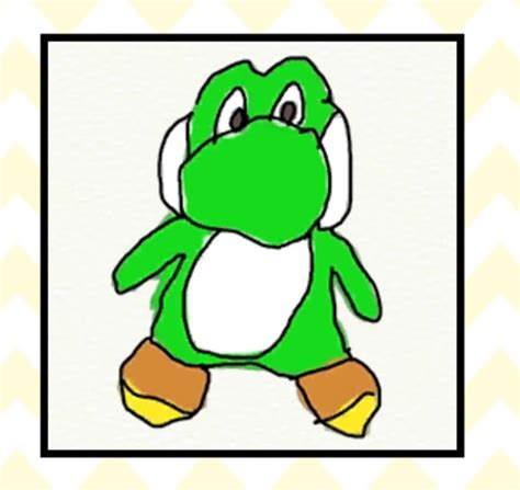 File:WWG Yarn Yoshi amiibo Drawing.jpg - Super Mario Wiki, the Mario encyclopedia