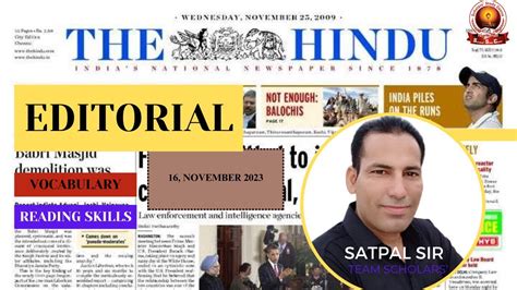 The Hindu Editorial Analysis 16 Nov 2023 I Editorial Vocab Reading