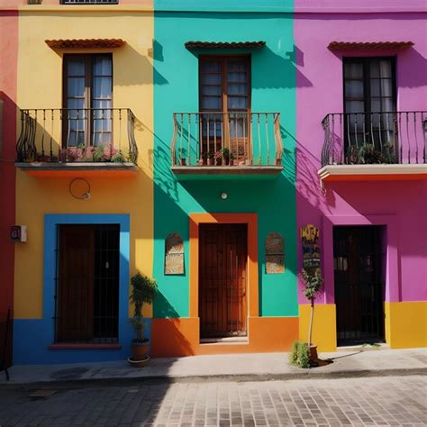 Premium AI Image | Colorful houses in the city of Cartagena Colombia