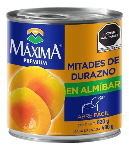 Duraznos En Almíbar Mitades Maxima 820 Gr Tienda Oficial