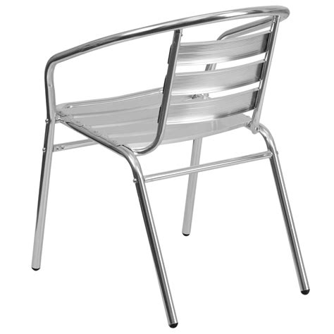 Flash Furniture Tlh 017b Gg Aluminum Stacking Outdoor Restaurant Chair With Triple Slat Back