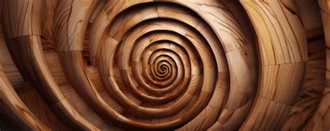 Premium Ai Image Abstract Twisted Spiral Wood Texture