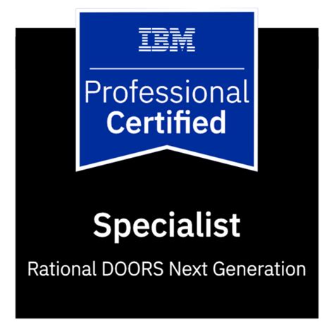 IBM Certified Specialist - Rational DOORS Next Generation - Credly