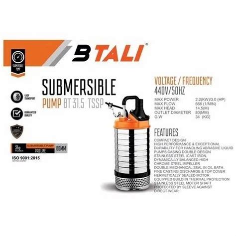 Hp Steel Btali Brand Submersible Sewage Pump Bt Ssf At Best