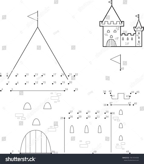 dot dot puzzle children connect dots stock vector royalty