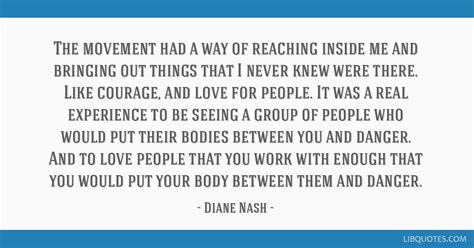 The movement had a way of reaching inside me and bringing...