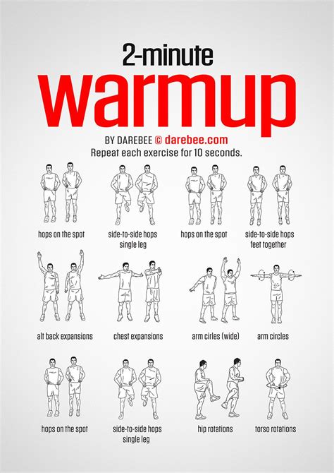 2 Minute Warmup Ejercicios De Entrenamiento Con Pesas Ejercicios De