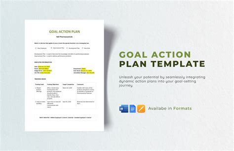 Goal Action Plan Template in Google Docs, Word, Pages - Download ...