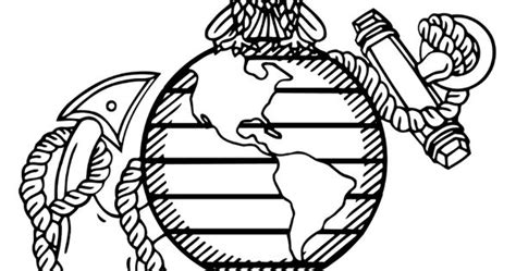 Marine Logo Coloring Page