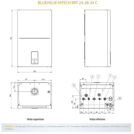 Caldaia Murale A Condensazione Bluehelix Hitech Rrt C Kw Ferroli