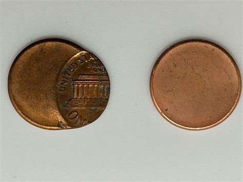 2 ~ Lincoln Memorial Penny Struck Off Center 60 And Unstruck Penny Planchet Ebay