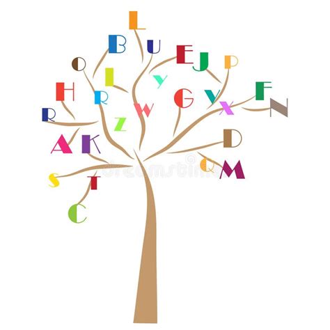 Education Alphabet Tree Stock Vector Illustration Of Background 97236268