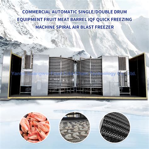 IQF Spiral Freezer Quick Freezing Machine Roller Spiral Conveyor Spiral