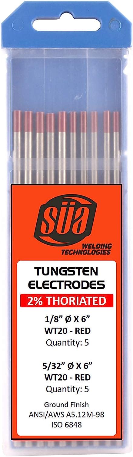 S A Thoriated Electrodo De Tungsteno Soldadura Tig Rojo Punta