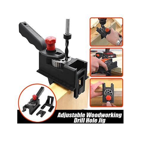 Dowel Drill Guide Adjustable Self Centering Dowel Jig Kit For 3 12mm