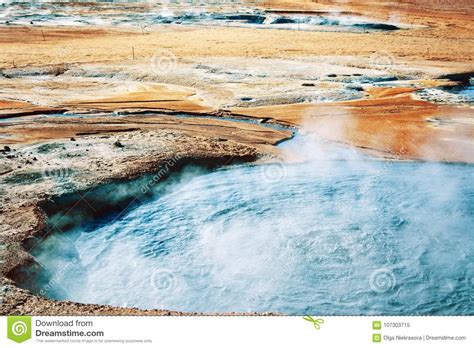 Fumarole Field In Namafjall Iceland Stock Image Image Of Area