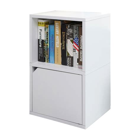 Way Basics Eco Friendly Modular Under Desk Bookcase With Door