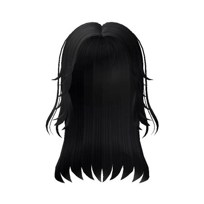 y2k Long Layered Cut Hair in Black's Code & Price - RblxTrade