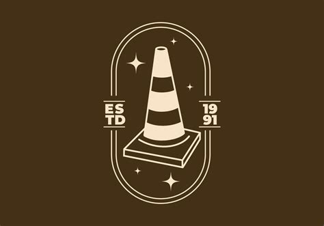 Vintage art illustration of traffic cone 12897021 Vector Art at Vecteezy