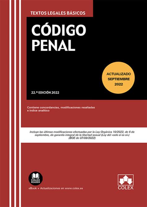 Codigo Penal Actualizado A Septiembre Vv Aa Casa Del Libro