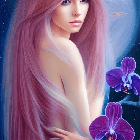 Fantasy Painting Scifi Exquisite Ethereal Woman Face Creative Fabrica