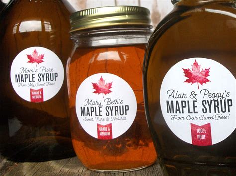 Custom Maple Syrup Bottle Labels For Home Based Maple Sugarers