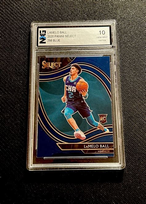 Lamelo Ball 2020 Select Courtside 298 Blue Rookie 298 Graded NXG 10