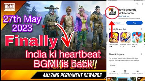 Finally Bgmi Is Back On Play Store Bgmi Mobile Gameplay Th May