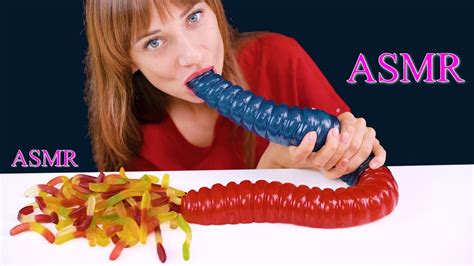 Asmr Worlds Largest Gummy Worm Mukbang No Talking Eating Sounds