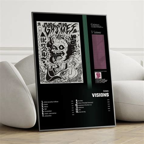 Grimes Visions Album Cover Poster Wall Art, Grimes, Visions - Etsy