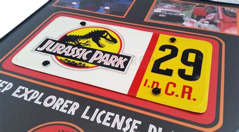 Jeep License Plate 29 From Jurassic Park HeroProp