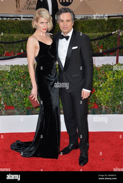 Los Angeles Ca January 30 2016 Actor Mark Ruffalo And Wife Sunrise Coigney At The 22nd Annual