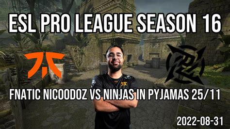 CSGO POV Fnatic Nicoodoz Vs Ninjas In Pyjamas 25 11 Ancient 2022