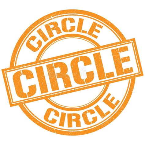 CIRCLE Text Written On Orange Stamp Sign Stock Illustration