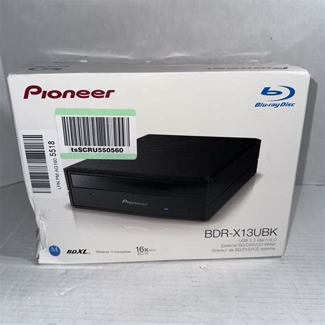 Pioneer External Blu Ray Drive Bdr X Ubk High Reliability X Bd R