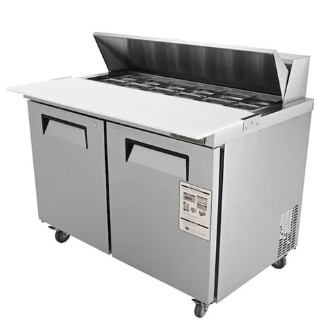 Vevor Commercial Refrigerator 48 In Sandwich Prep Table 12 85 Cu Ft Stainless Steel Silver