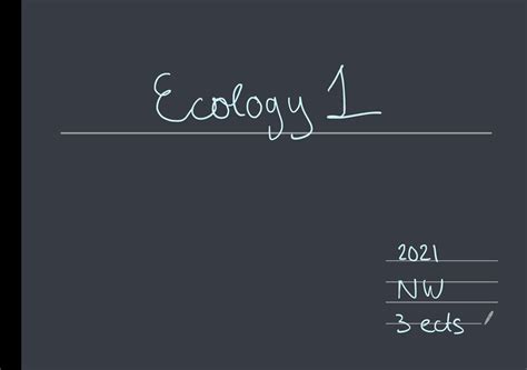 Ecology Mindmaps Visual Presentation Of The Lectures Ecology In