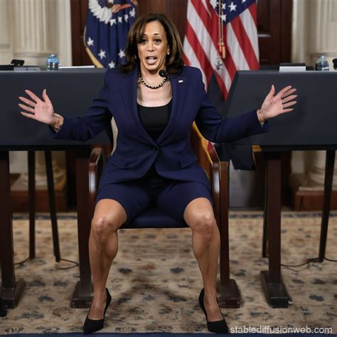 Kamala Harris Press Conference Short Skirt Legs Spread Prompts Stable