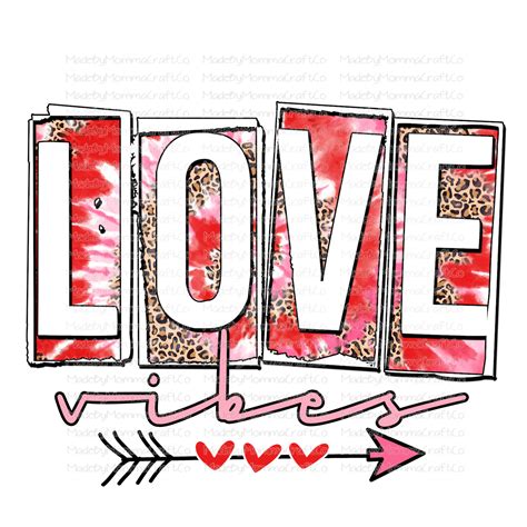 Love Vibes Valentines Day Cheat Clear Waterslide™ Decal Made By