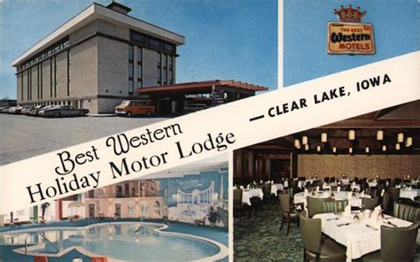 Best Western Holiday Motor Lodge - Clear Lake, Iowa Postcard