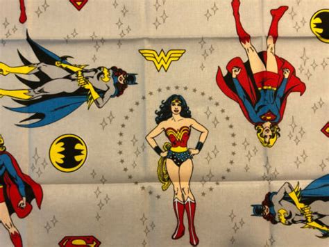 Wonder Woman Batgirl Supergirl Cotton Fabric Fat Quarter 18 X21 EBay