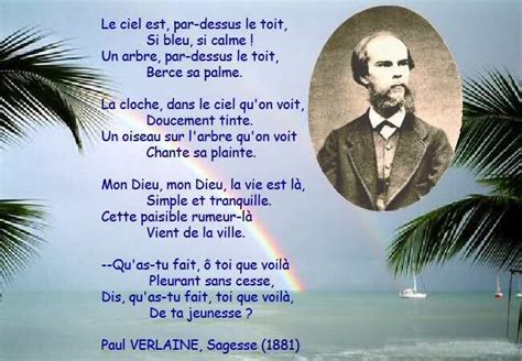 Paul Verlaine Le Ciel Est Par Dessus Le Toit Poeme Verlaine