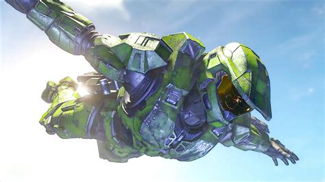 Halo Infinite Master Chief Jumps From The Highest Point Youtube