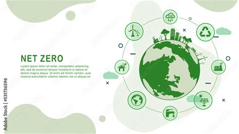 Net Zero And Carbon Neutral Concept Net Zero Greenhouse Gas Emissions