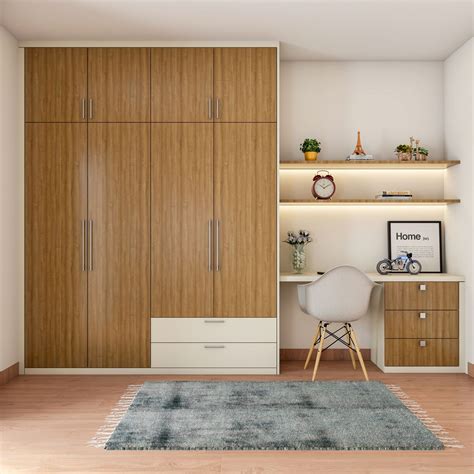 Classic Full Length Wardrobe Design With Lofts Livspace