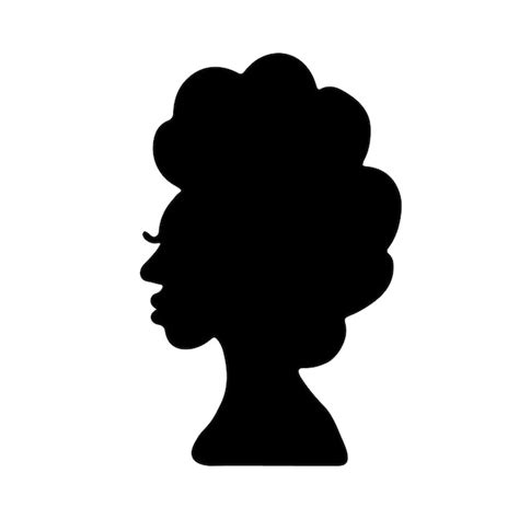 Premium Vector African American Woman Silhouette With Curly Afro Hair