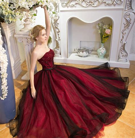 Top 10 Red and Black Wedding Dresses | Roses & Rings