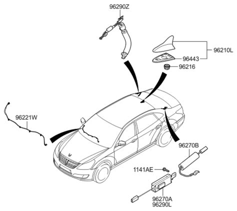 96210 3N030 AU Genuine Hyundai Combination Antenna Assembly